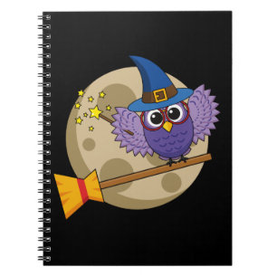 Cuaderno Lechuza búho personalizado volando en la sala
