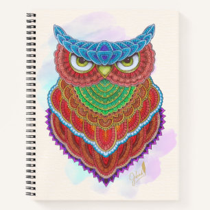 Cuaderno Lechuza coloreada