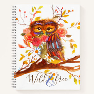 Cuaderno Lechuza De Boho Pequeño