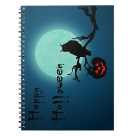 Cuaderno Lechuza de calabaza nocturna de Halloween