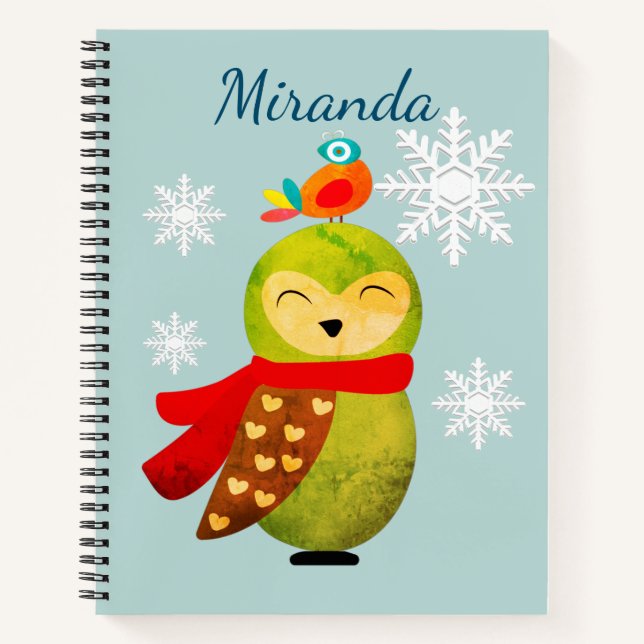 Cuaderno Lechuza de vacaciones de invierno (Anverso)