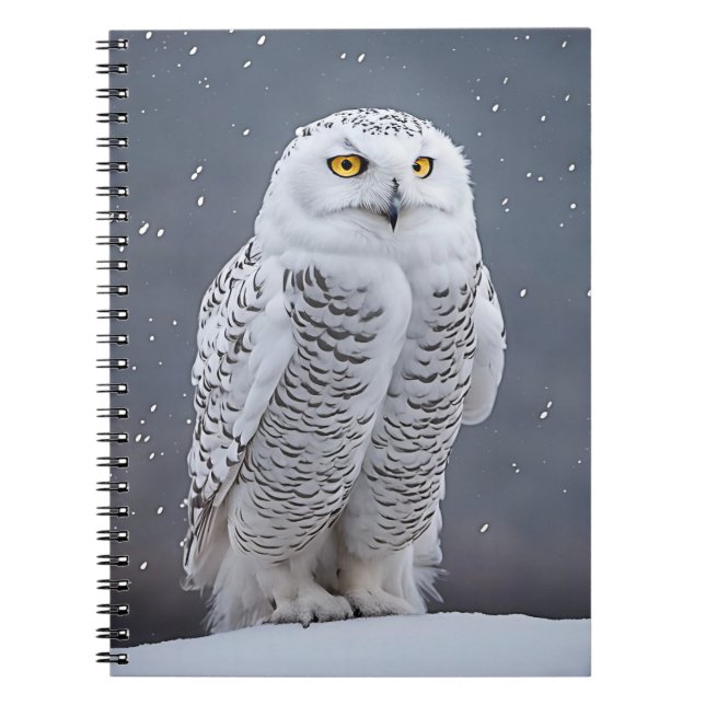 Cuaderno Lechuza Nieve Sobre Nieve (Frente)