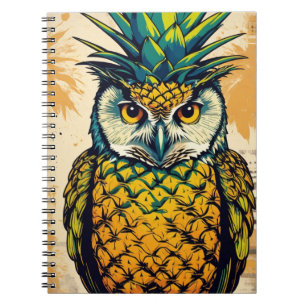 Cuaderno Lechuza piña   Diario de bloc de notas