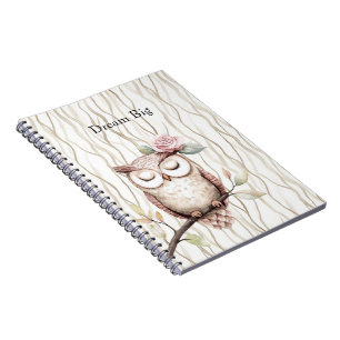 Cuaderno Lechuza rosa encantada