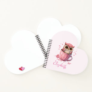 Cuaderno Lechuza rosada en una copa