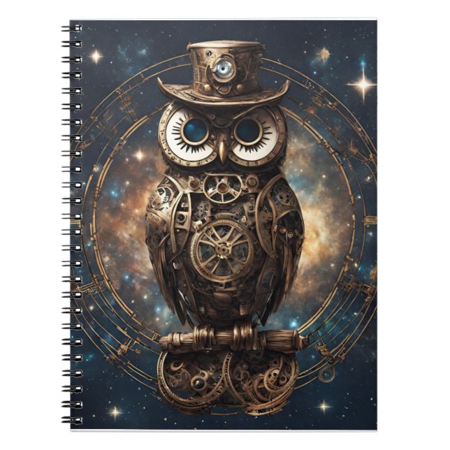 Cuaderno Lechuza Steampunk (Frente)