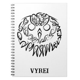 Cuaderno Lechuza Tribal Negra y Blanca