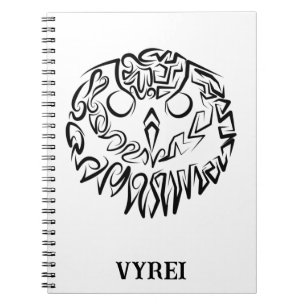 Cuaderno Lechuza Tribal Negra y Blanca