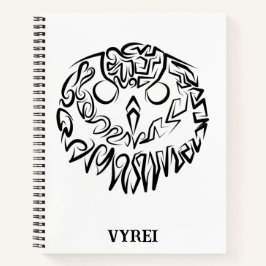 Cuaderno Lechuza Tribal Negra y Blanca