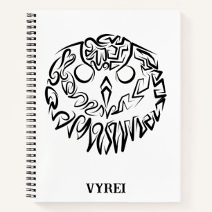 Cuaderno Lechuza Tribal Negra y Blanca