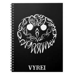 Cuaderno Lechuza Tribal Negra y Blanca