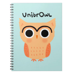 Cuaderno Lechuza UnibrOwl   Lechuza graciosa de las cejas