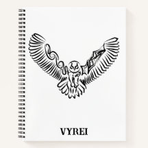 Lechuza voladora tribal blanca y negra