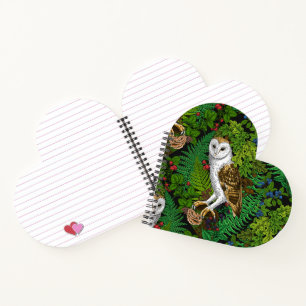 Cuaderno Lechuzas, helechos, roble y bayas