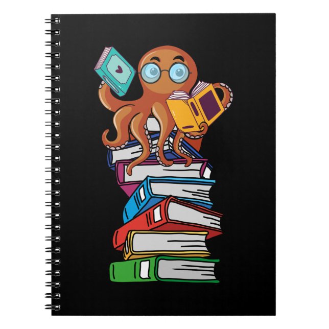 Cuaderno Lector de humor de la biblioteca Kraken para leer  (Frente)