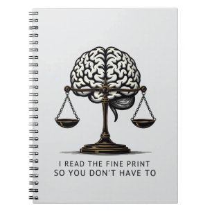 Cuaderno Lector de impresión fino - Edición de cerebro y ju