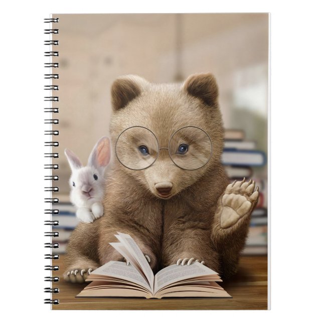 Cuaderno Lector de libros de lectura de osos y conejos (Frente)