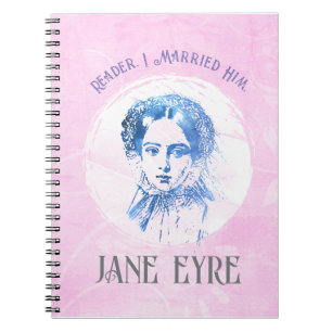 Cuaderno Lector De Retratos De Cute Rosa Jane Eyre Me Casé 