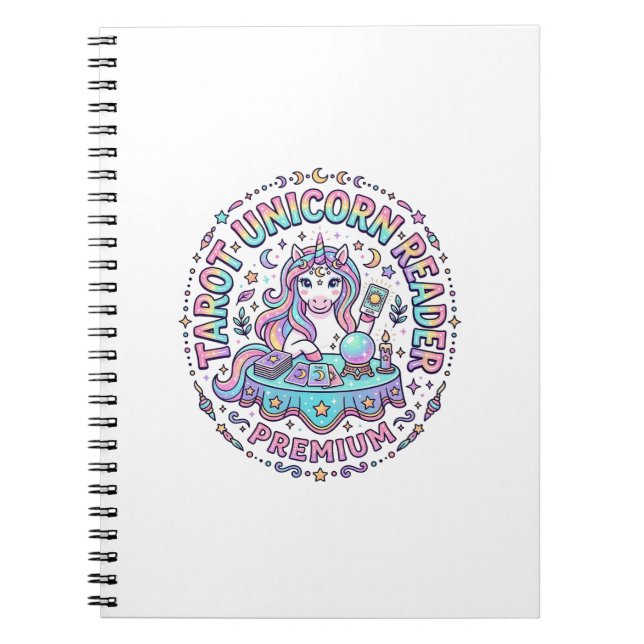 Cuaderno Lector de Tarot Unicornio Premium Funny Print o (Frente)