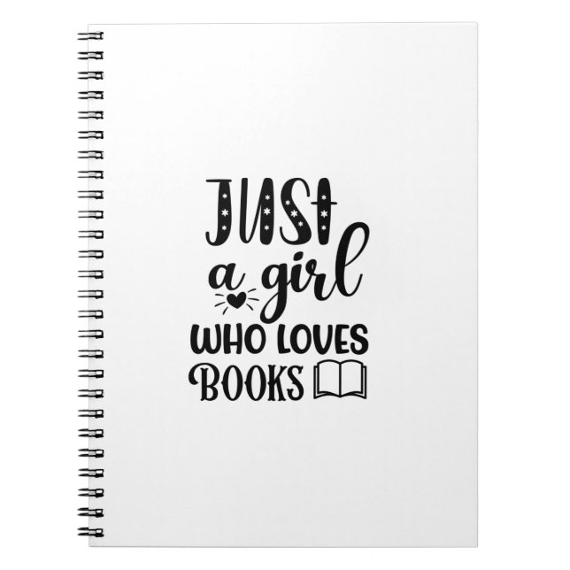 Cuaderno Leer arte es sólo un Chica que ama los libros (Frente)