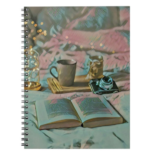 Cuaderno Leer libros, beber café (Frente)