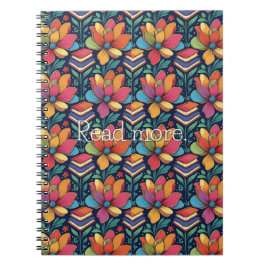 Cuaderno Leer más con flores