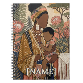 Cuaderno Legado Terroso | Madre e Hijo Mudcloth Personaliza