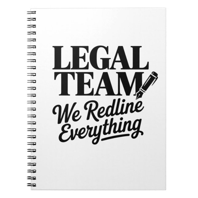 Cuaderno Legal Team – We Redline Everything (Frente)
