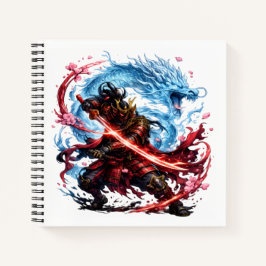 Cuaderno Legendario Samurái & Taza del Dragón Azul | Guerra