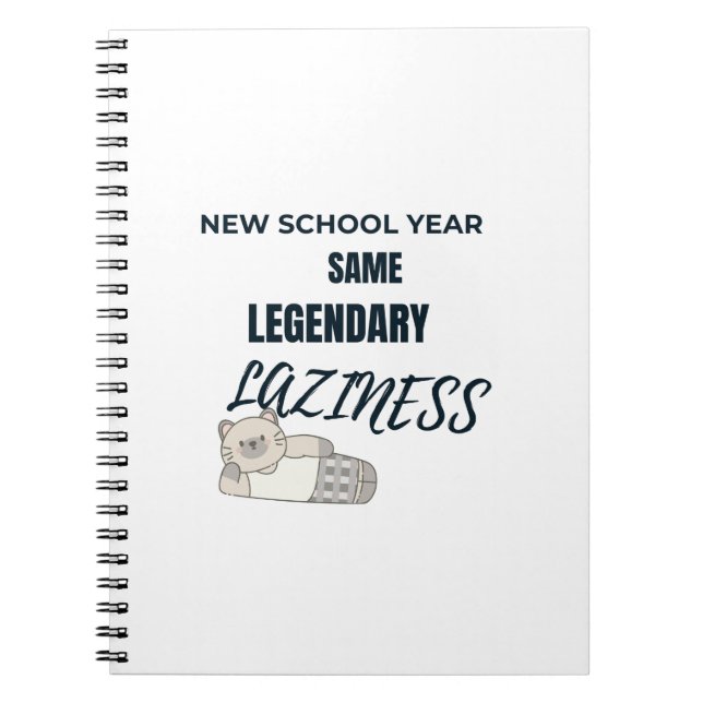 Cuaderno Legendary Laziness Notebook (Frente)