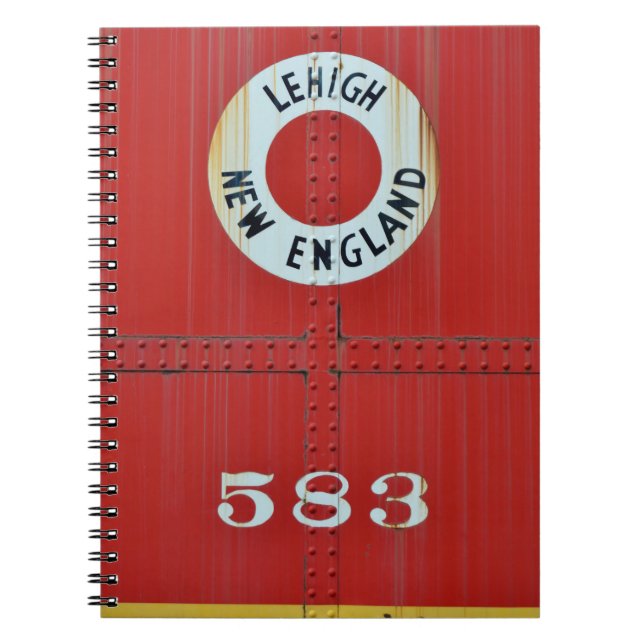 Cuaderno Lehigh y New England Railroad 583 Boxcar Caboose (Frente)