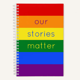 Cuaderno Lema de la bandera del orgullo gay recorta las fra