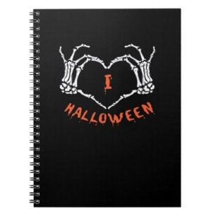 Cuaderno Lema Halloween. Gesto Cardíaco Hecho De Skeleton