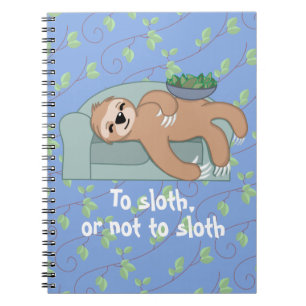 Cuaderno Lema para dormir perezosa jungla tropical