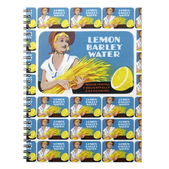 Cuaderno Lemon Barley Water Label multi print (Frente)