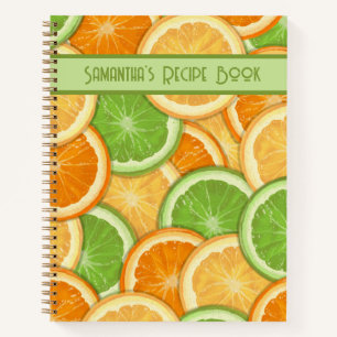 Cuaderno Lemon Lime Naranja Citrus Recipe Book