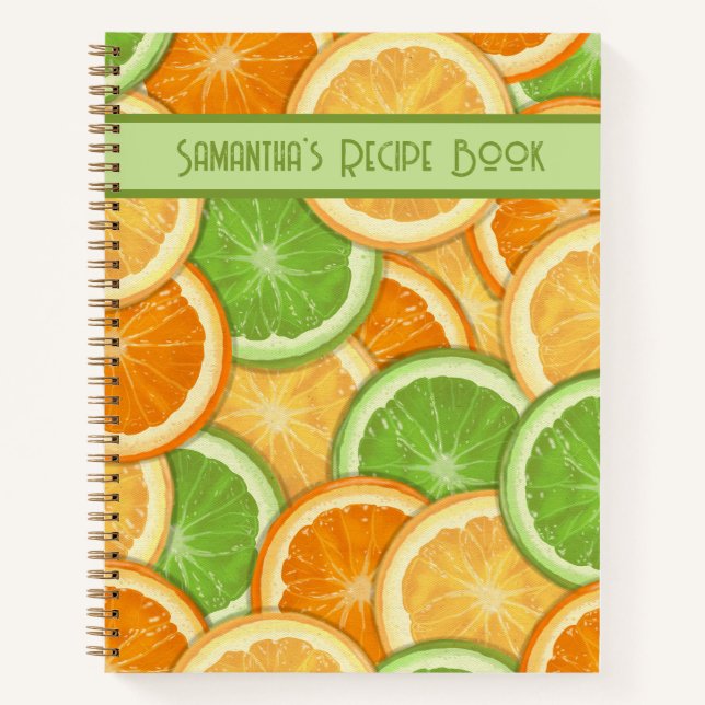 Cuaderno Lemon Lime Naranja Citrus Recipe Book (Anverso)