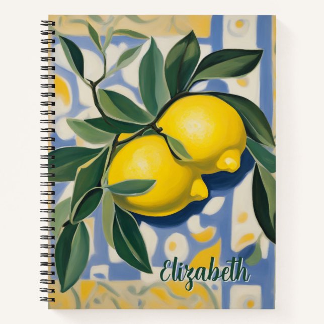 Cuaderno Lemon Personalized Modern Style Recipe Book (Anverso)
