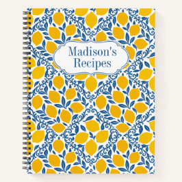 Cuaderno Lemon Rustic Farmhouse French Country Recipe