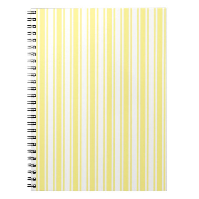 Cuaderno Lemon yellow and white candy stripes (Frente)