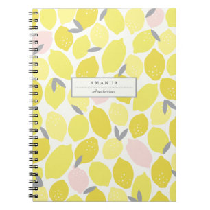 Cuaderno Lemonade rosa de Origami Imprime bloc de notas Per