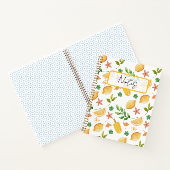 Cuaderno Lemones acuarelas y pipetas personalizados (Interior)