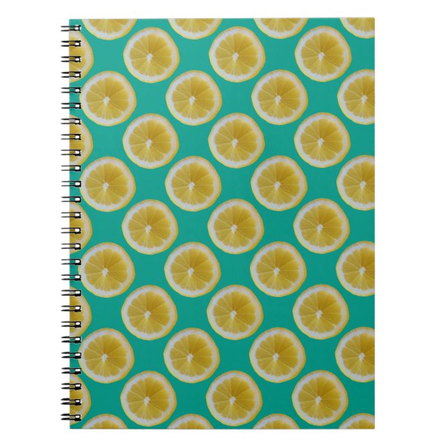Cuaderno Lemones amarillos en azul (Frente)