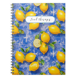 Cuaderno Lemones bailando en azulejos azules de la antigüed