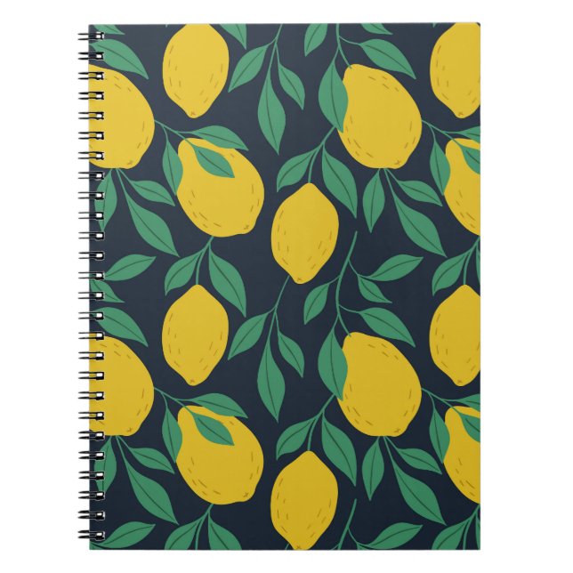 Cuaderno Lemones coloridos: Vibrancia de mano. (Frente)