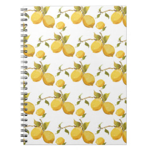 Cuaderno Lemones frescos de época: diseño simplista