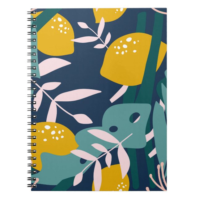 Cuaderno Lemones frescos: Modelo de cosecha superficial (Frente)
