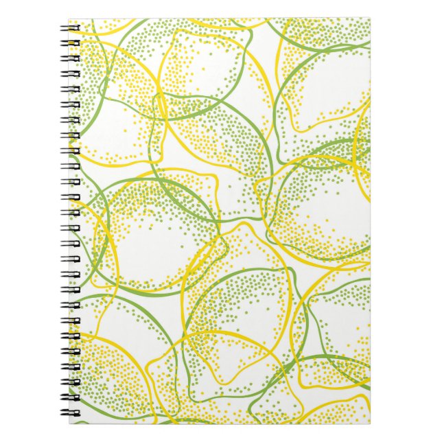 Cuaderno Lemones y Limes: Patrón fresco. (Frente)