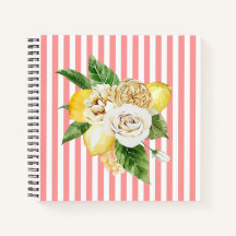 Lemones y rosas con franjas rosas