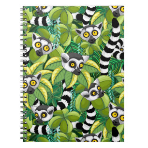 Cuaderno Lemures de Madagascar en la selva exótica